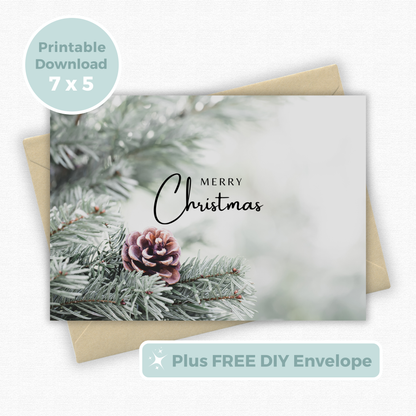 Printable Christmas Card - Winter Scene