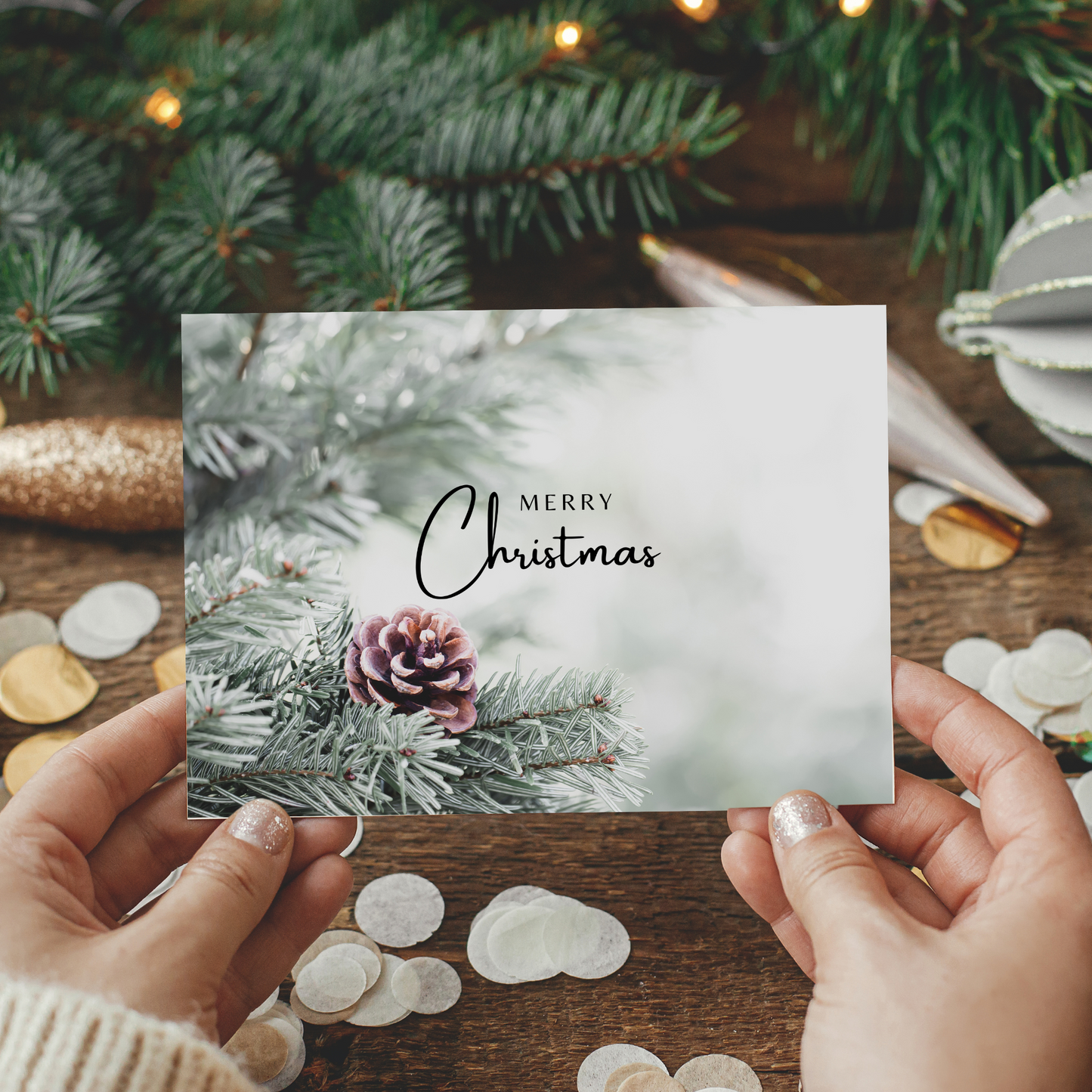 Printable Christmas Card - Winter Scene