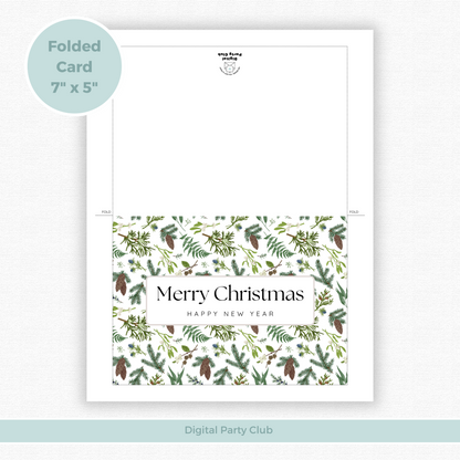 Printable Christmas Card - Mistletoe