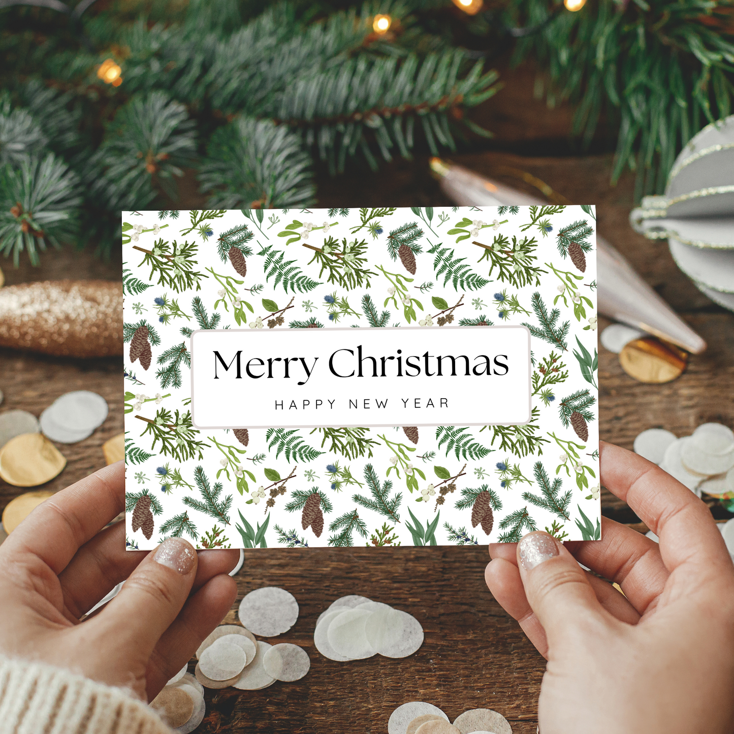 Printable Christmas Card - Mistletoe