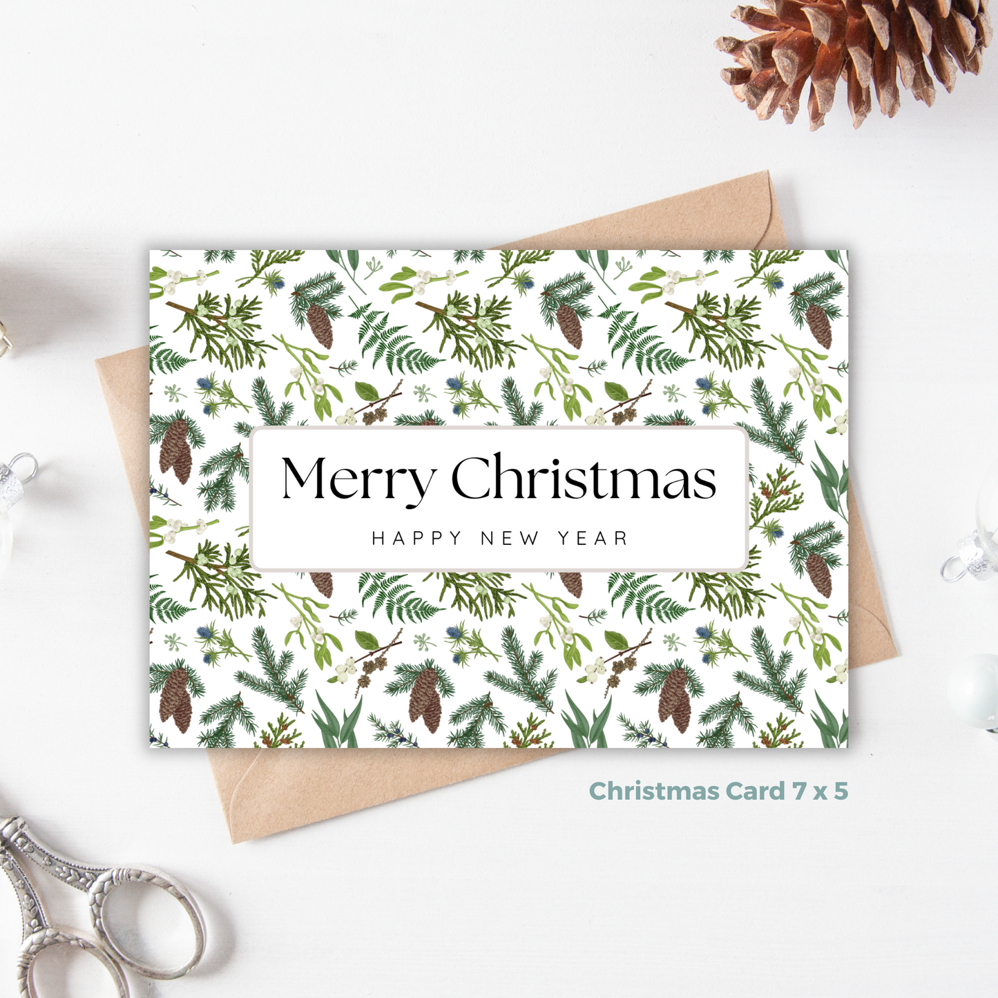 Printable Christmas Card - Mistletoe