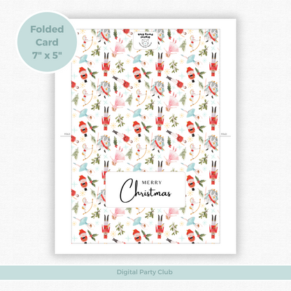 Printable Christmas Card - Nutcracker