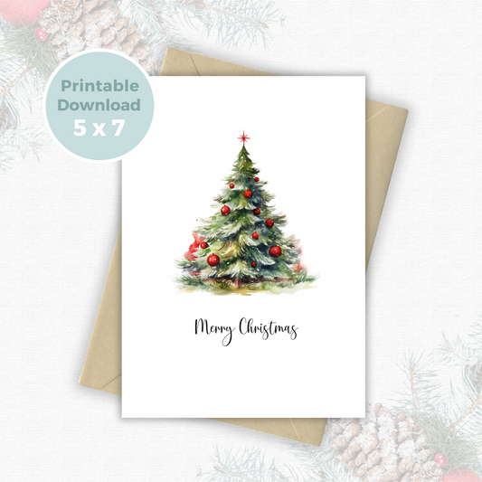 Printable Christmas Card - Christmas Tree
