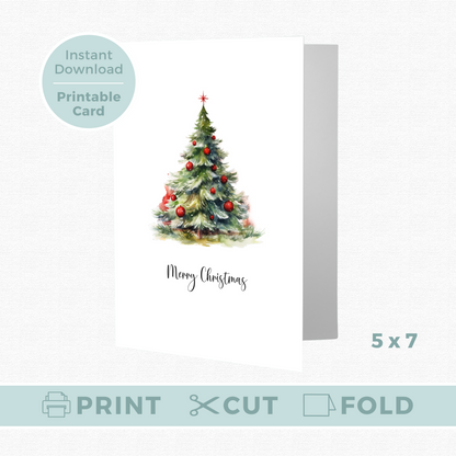 Printable Christmas Card - Christmas Tree