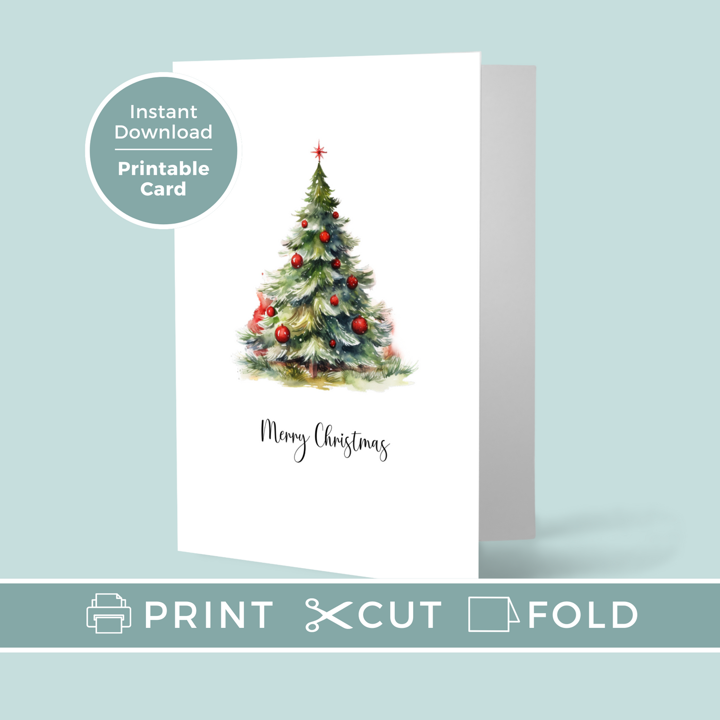 Printable Christmas Card - Christmas Tree