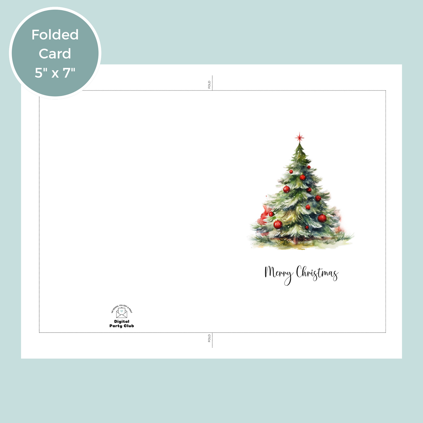 Printable Christmas Card - Christmas Tree