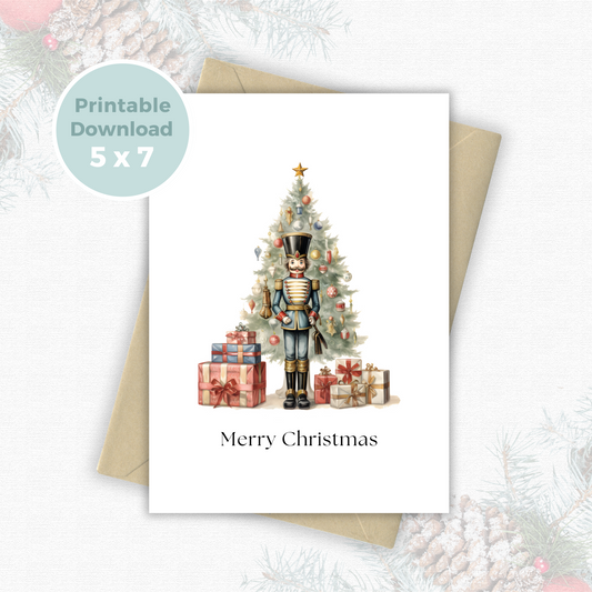 Printable Christmas Card - Nutcracker