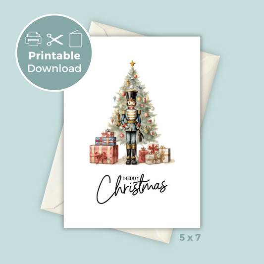 Printable Christmas Card - Nutcracker