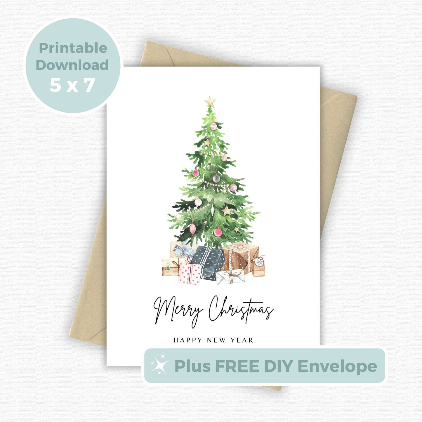 Printable Christmas Card - Christmas Tree