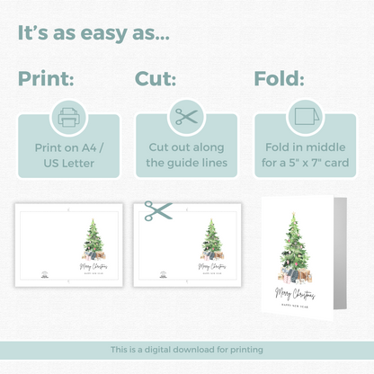Printable Christmas Card - Christmas Tree