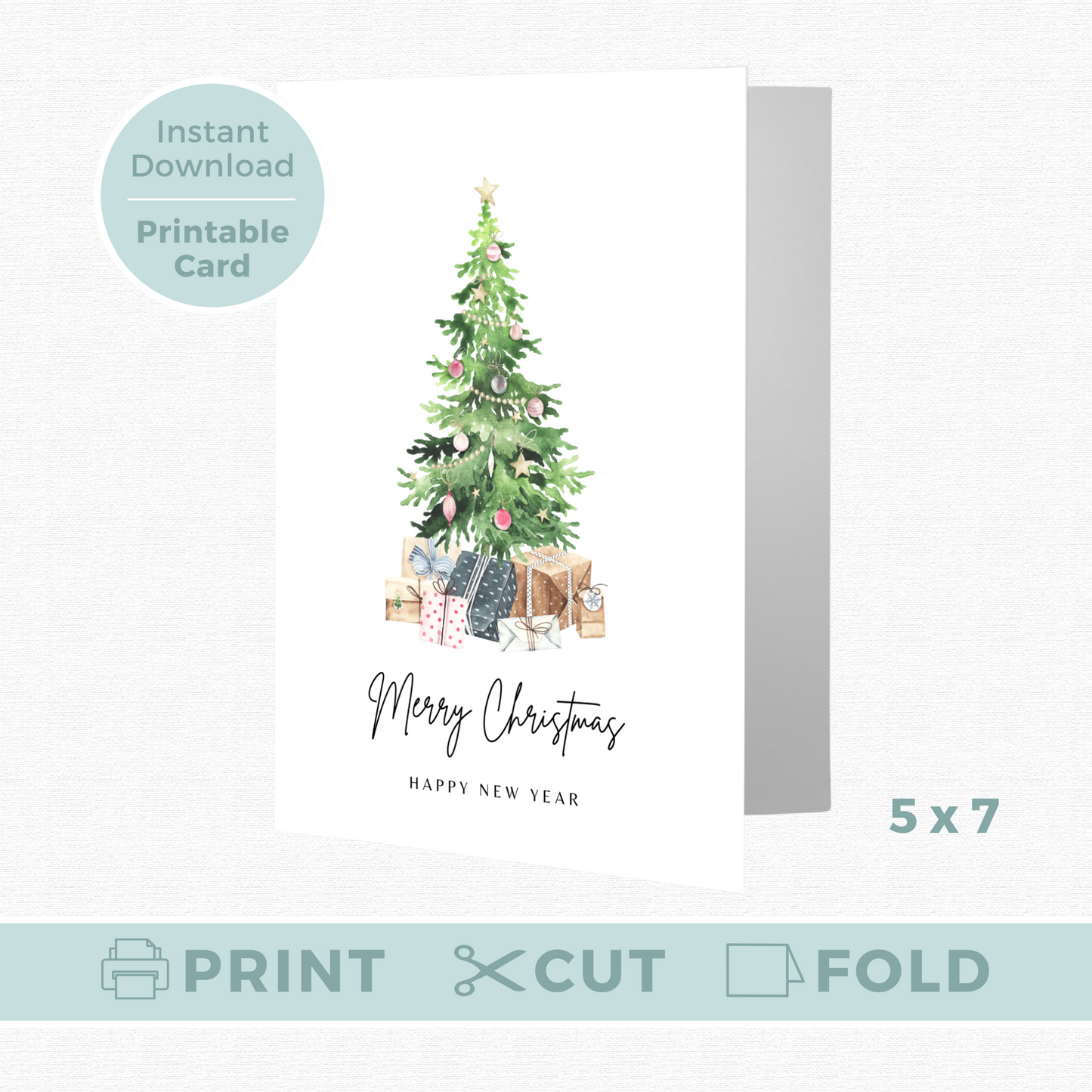 Printable Christmas Card - Christmas Tree