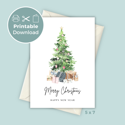 Printable Christmas Card - Christmas Tree