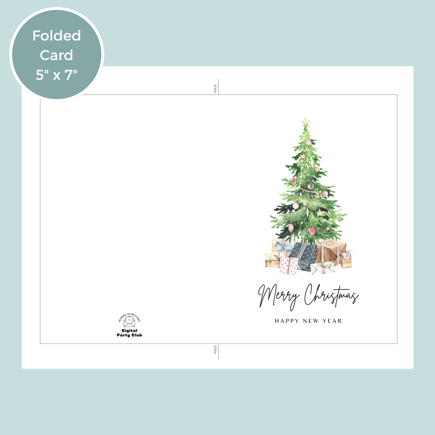 Printable Christmas Card - Christmas Tree