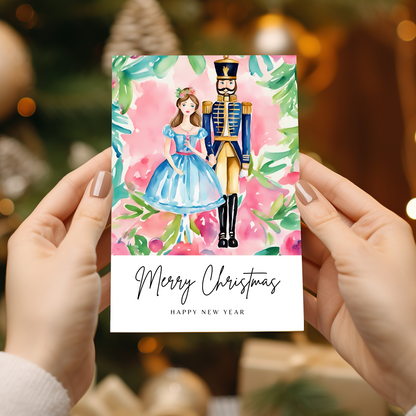 Printable Christmas Card - Ballerina & Soldier