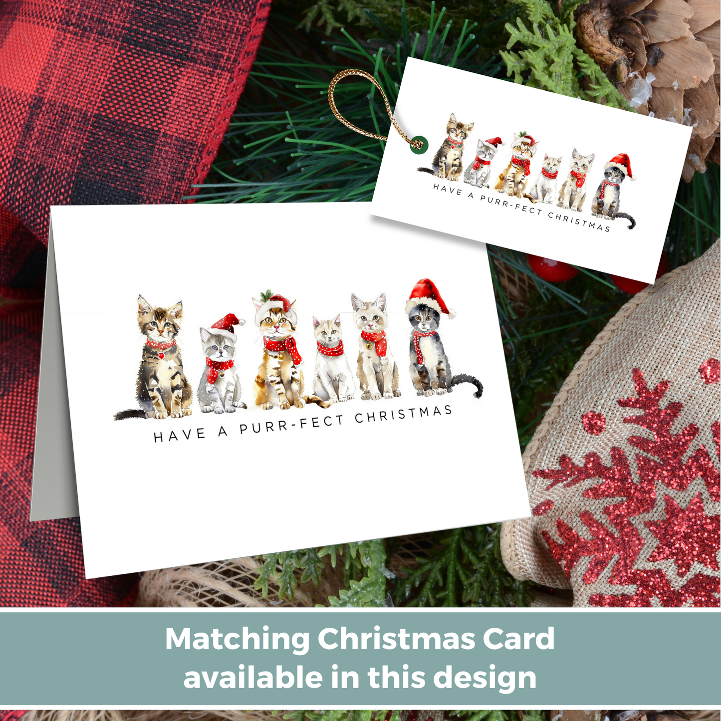 Printable Christmas Gift Tag - Cats