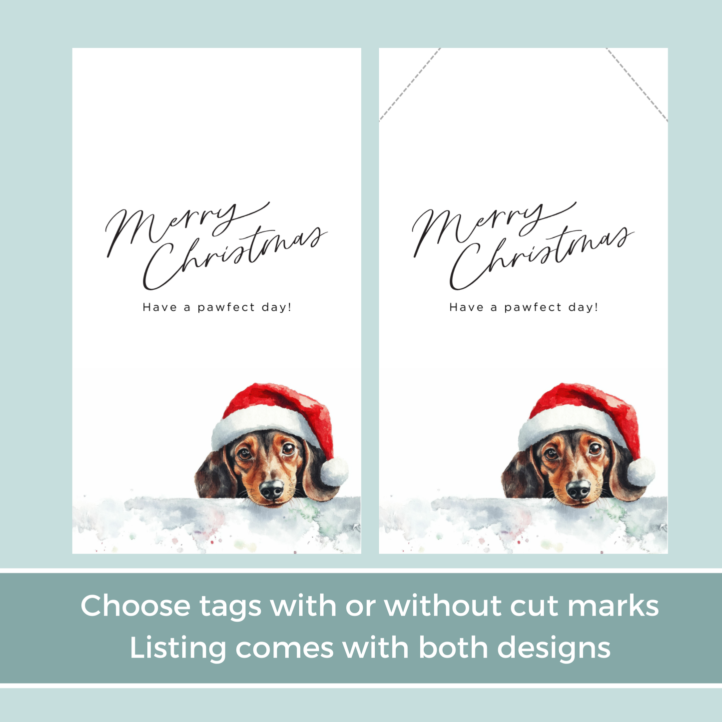 Printable Christmas Gift Tag - Cute Dog