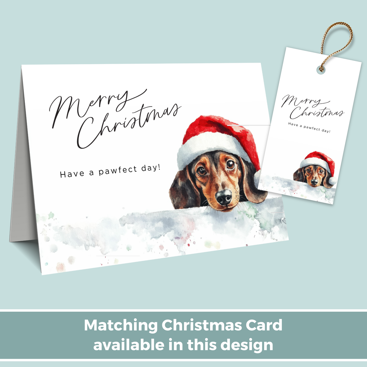 Printable Christmas Gift Tag - Cute Dog