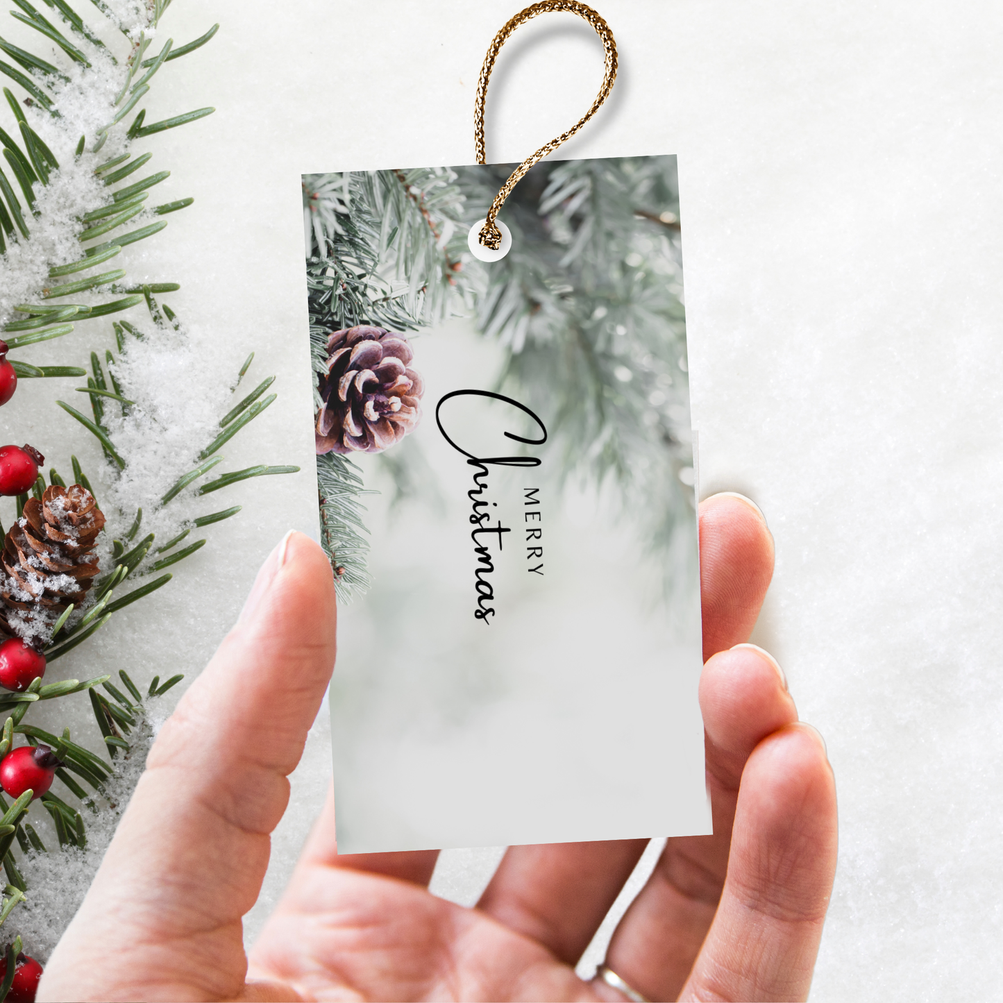 Printable Christmas Gift Tag - Winter Scene