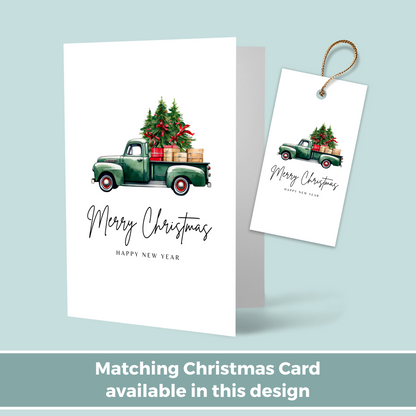 Printable Christmas Gift Tag - Vintage Truck