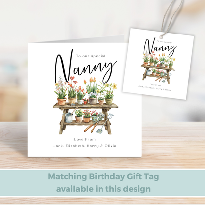 Editable Birthday Card - Nanny