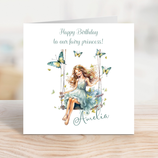 Editable Birthday Card - Fairy