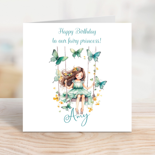 Editable Birthday Card - Fairy