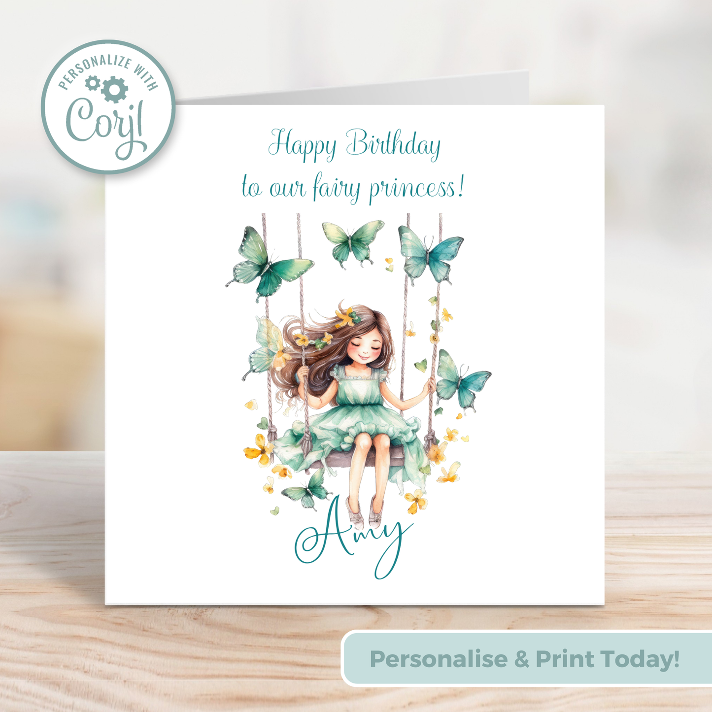 Editable Birthday Card - Fairy