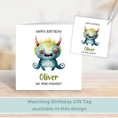 Editable Birthday Card - Monster