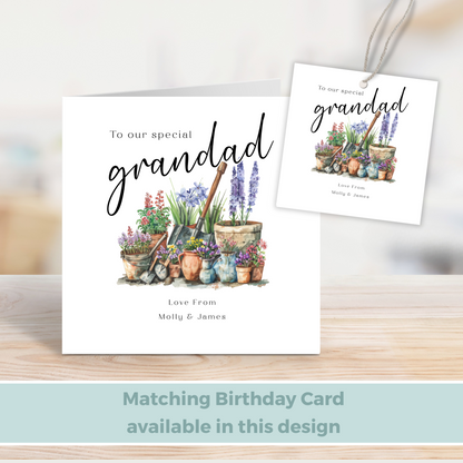 Editable Grandad Birthday Gift Tag
