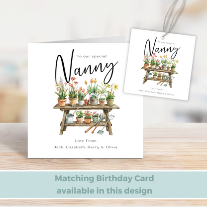 Editable Nanny Birthday Gift Tag