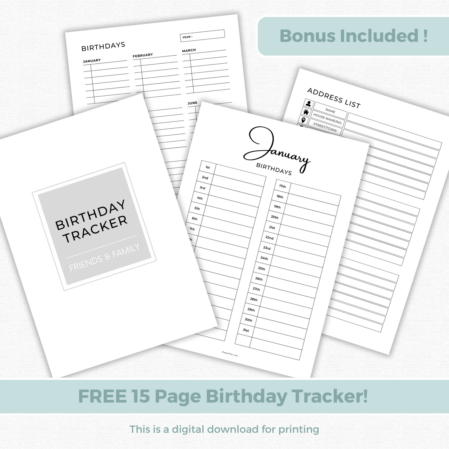 Editable Baby Elephant Birthday Gift Tag