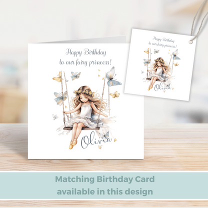 Editable Fairy Princess Birthday Gift Tag
