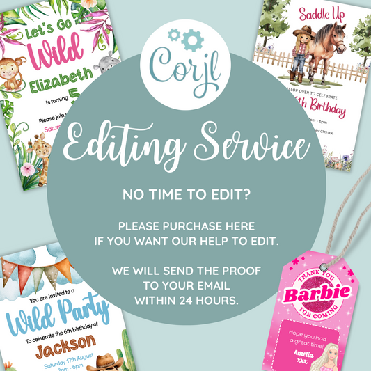 Editing Service - we help you edit any product within 24 hours