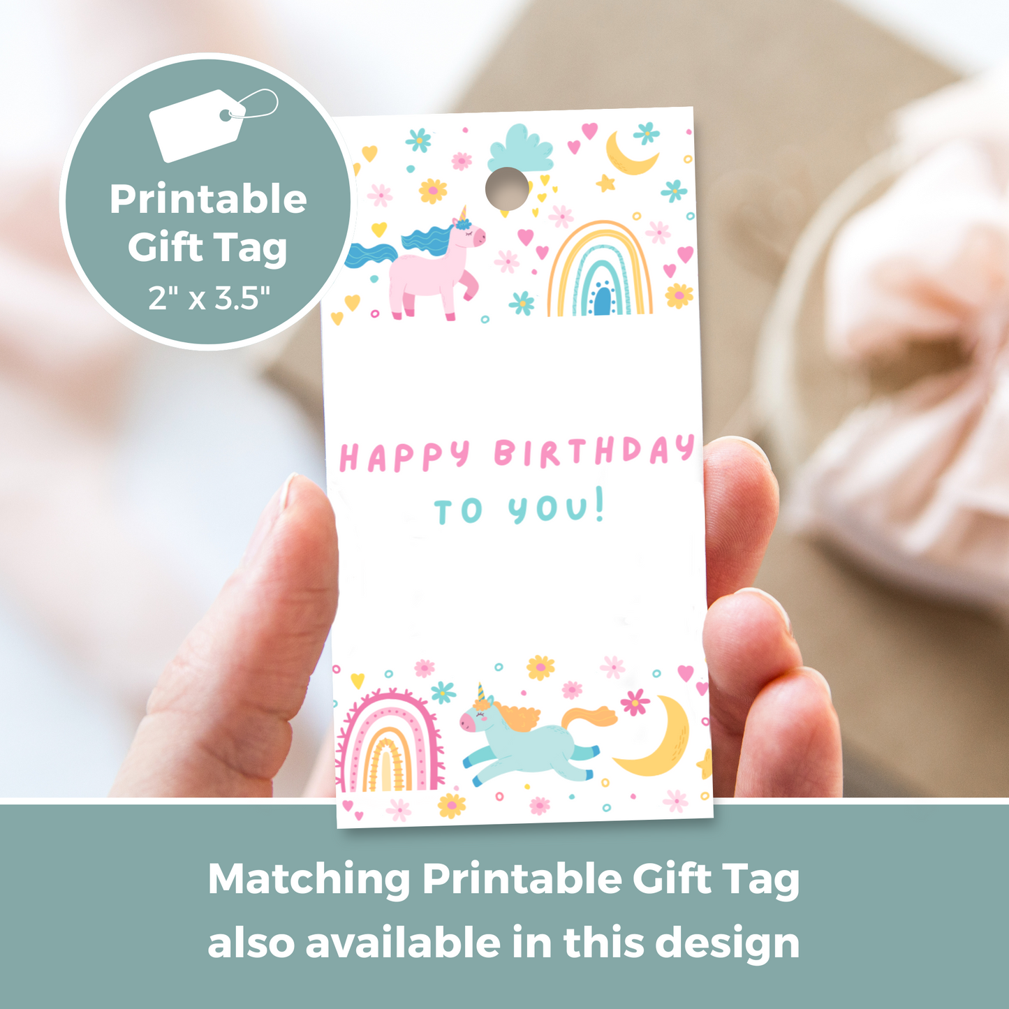 Printable Birthday Card - Unicorn