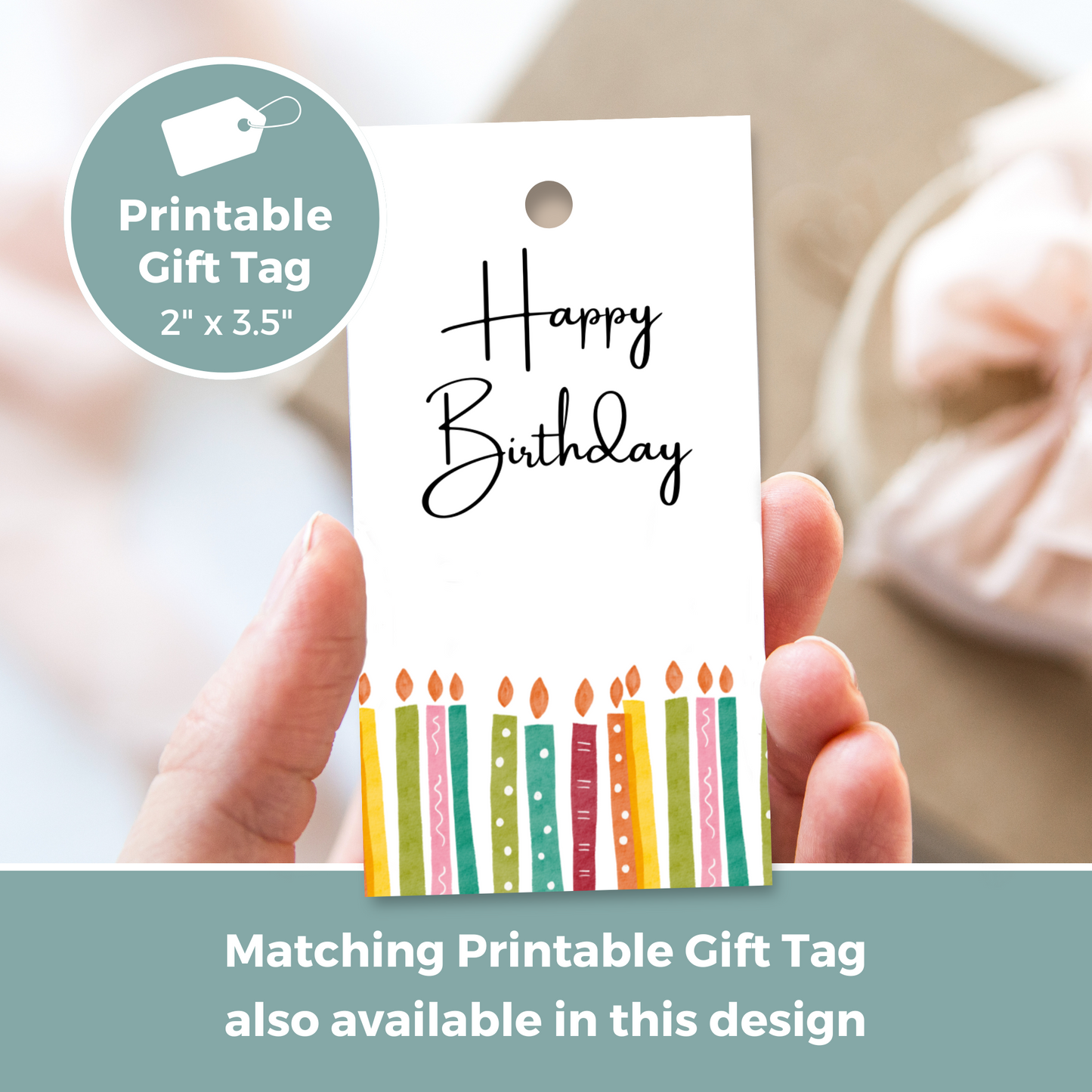 Printable Birthday Card - Candles