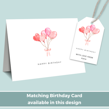 Editable Birthday Gift Tag - Balloons
