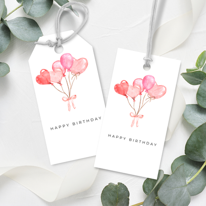 Printable Birthday Gift Tag - Balloons
