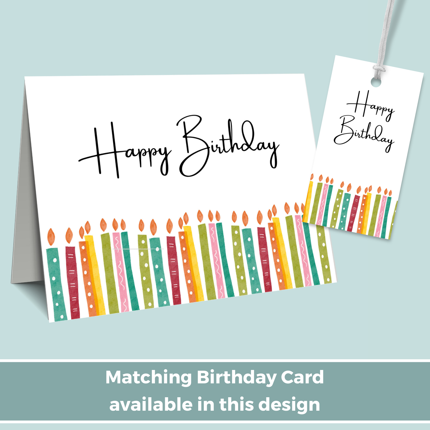 Printable Birthday Gift Tag - Candles