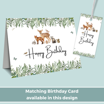 Printable Birthday Gift Tag - Woodland Animal
