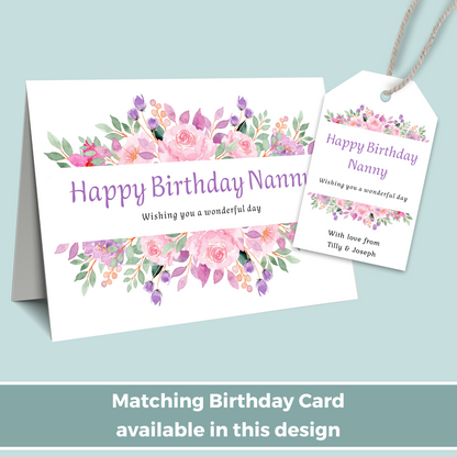 Editable Birthday Gift Tag - Nanny