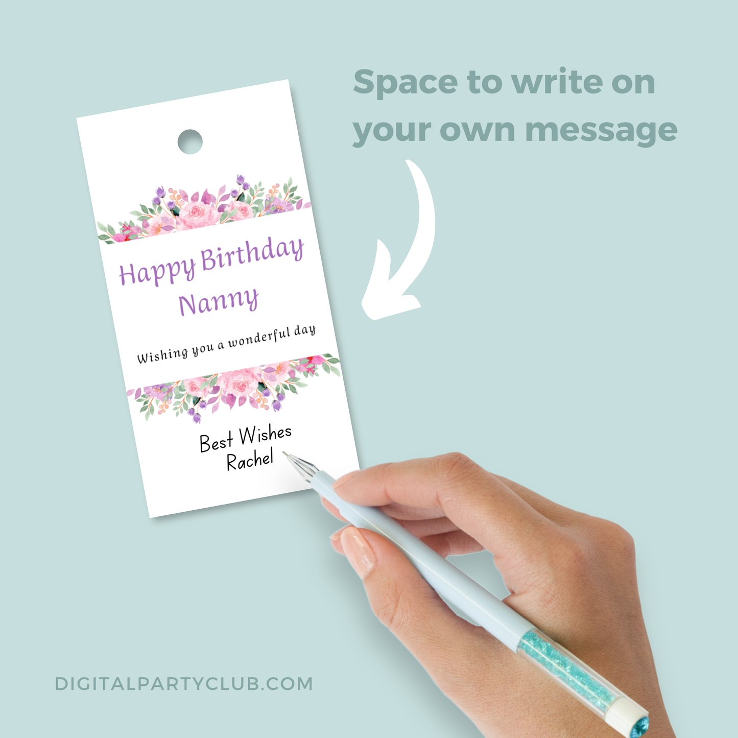 Printable Birthday Gift Tag - Nanny