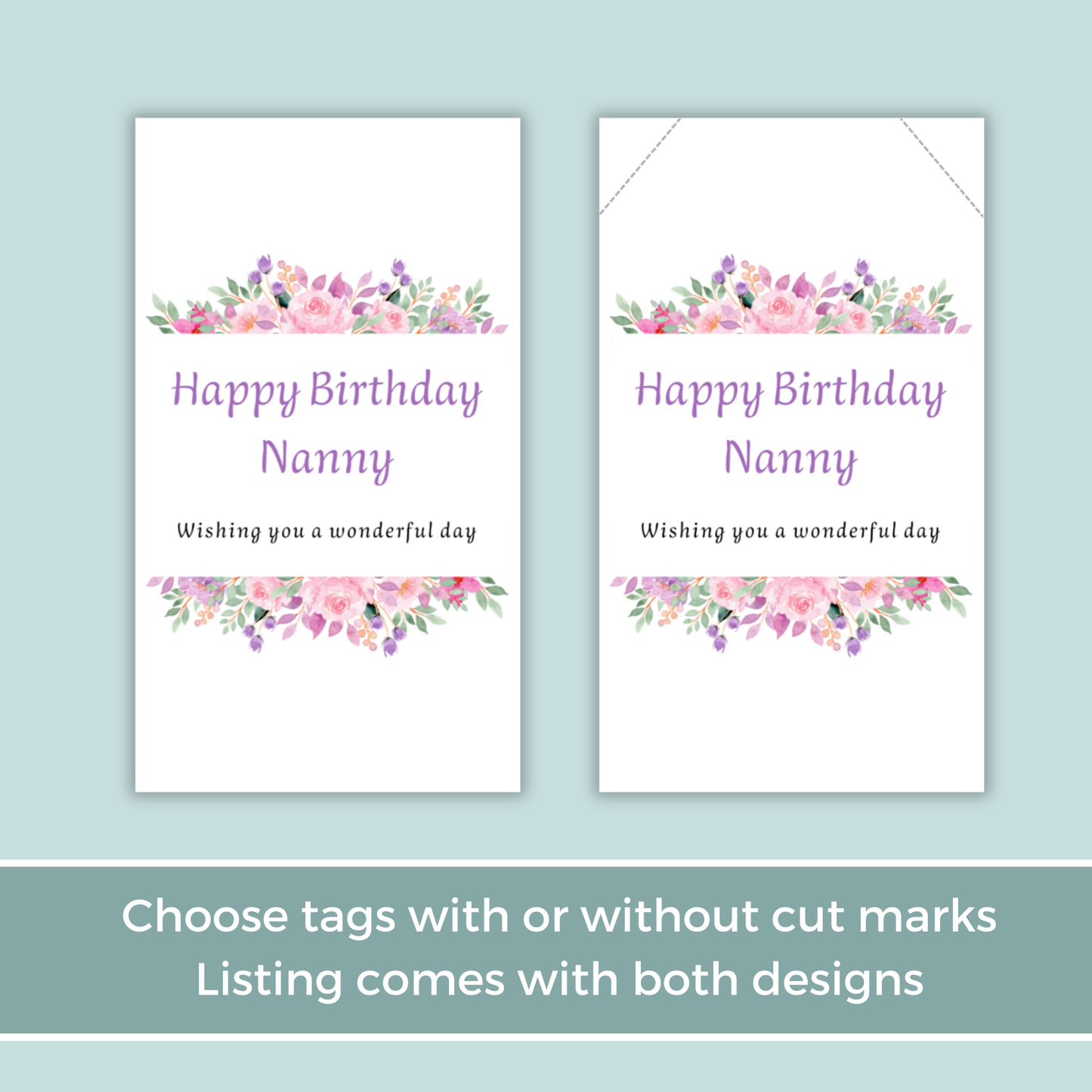 Printable Birthday Gift Tag - Nanny