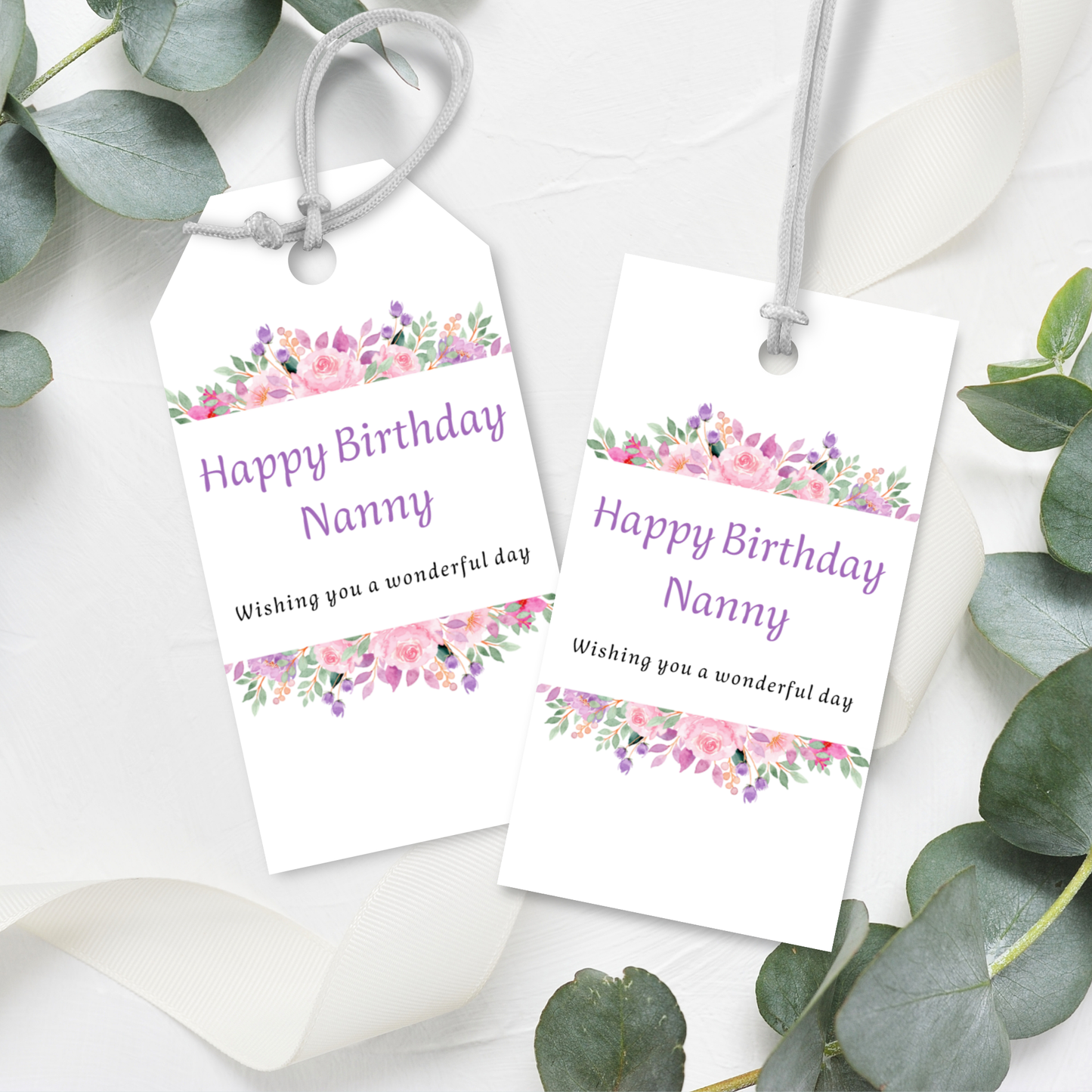 Printable Birthday Gift Tag - Nanny