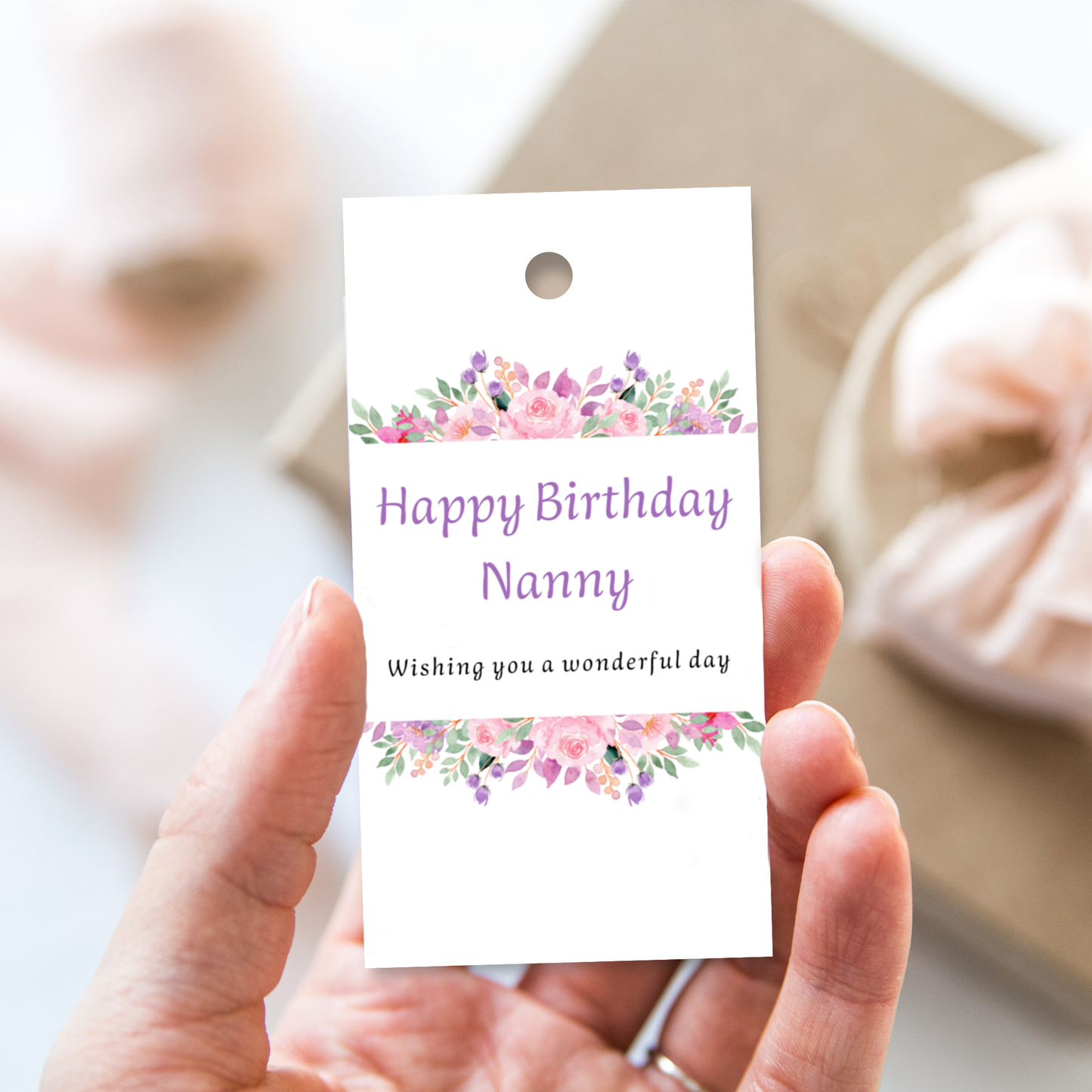 Printable Birthday Gift Tag - Nanny