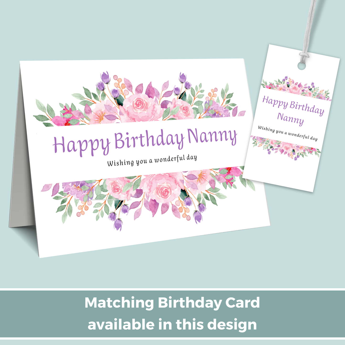 Printable Birthday Gift Tag - Nanny