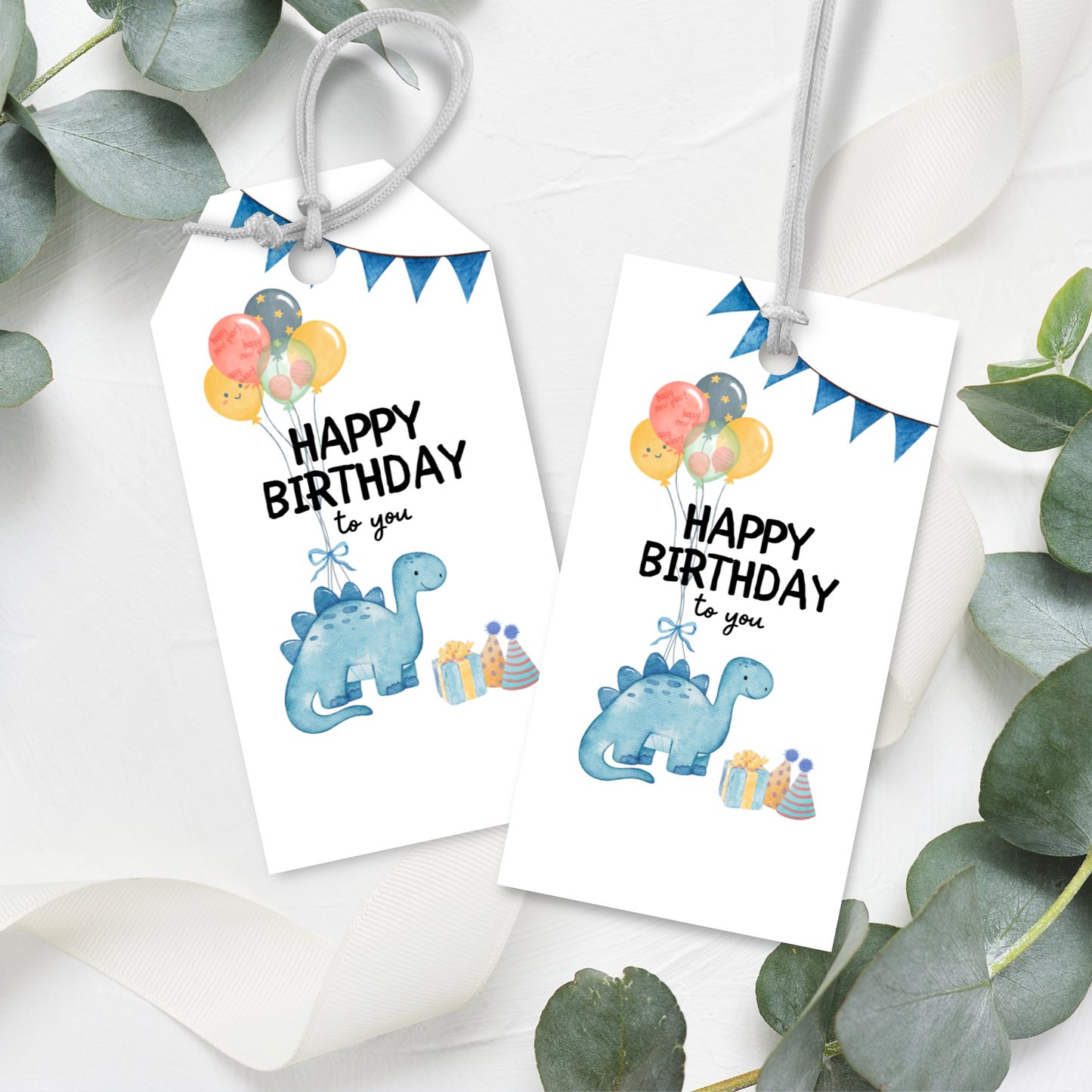 Printable Birthday Gift Tag - Dinosaur