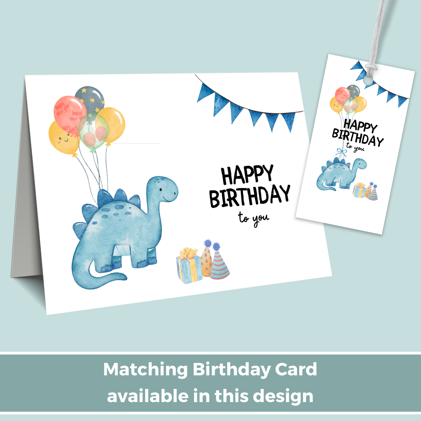 Printable Birthday Gift Tag - Dinosaur