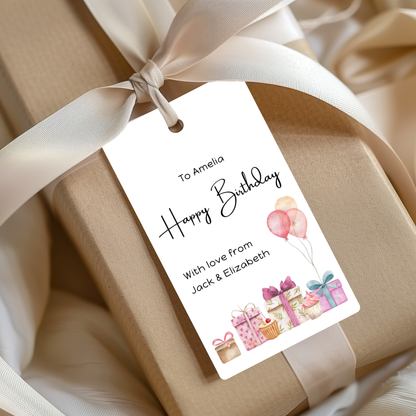 Editable Birthday Gift Tag - Presents