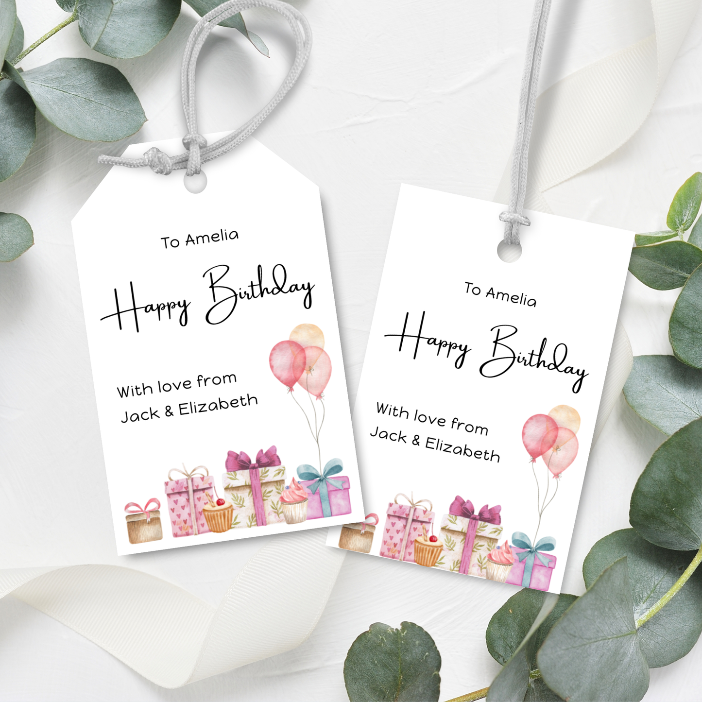 Editable Birthday Gift Tag - Presents