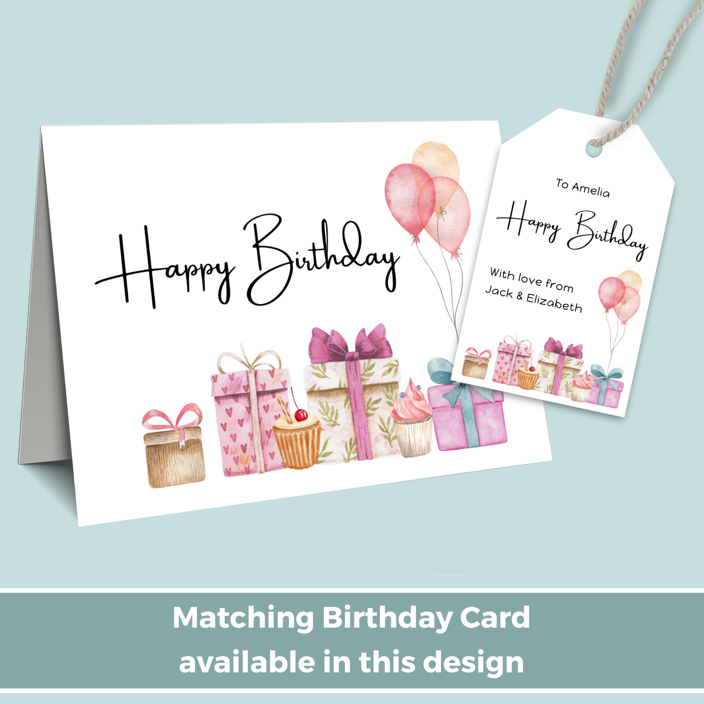 Editable Birthday Gift Tag - Presents